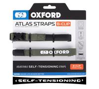 Cinghie per bagagli Oxford Atlas B-Clip 2 pezzi verde 17 mm x 2 m