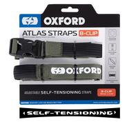 Cinghie per bagagli Oxford Atlas B-Clip 2 pezzi verde 26 mm x 2 m