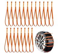 Cinghie Per Catene Da Neve - Confezione Da 20 Fasce Antiscivolo Regolabili Per Pneumatici, Robuste E Durevoli, Presa Sicura Su Fango Di Neve Ghiacciata, Adatte Per Auto, SUV, Camion, Migliorano La Tra