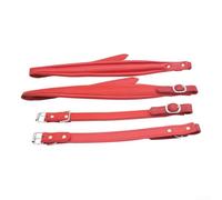 Cinghie per fisarmonica, 1 paio di cinghie regolabili in morbida pelle, 16-120 bassi, comoda imbottitura e fibbie sicure, facili da montare, cinghie per esercitazioni, lezioni (rosso)