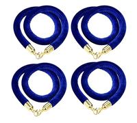 Cinghie per Il Controllo della Folla in Velluto Blu Navy, Lunghe 1,8 Metri, Set da 4, Ideali per gestire Le Code a Feste, Festival e Altri Eventi e luoghi.