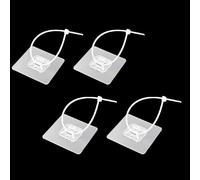Cinghie per mobili, 4 pezzi, cinghie di sicurezza anti ribaltamento per mobili, senza trapano, autoadesive, per librerie, armadi, cassettiere, 7 x 7 cm