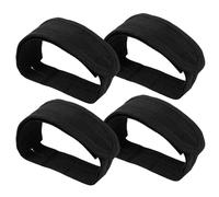 Cinghie per Pedali Bici - Set di 4 Cinghie in Nylon con Gancio e Anello per Bici Fixie, City Bike, Mountain Bike e -cinghie per pedali per bici nere per bici da montagna pedali antiscivolo