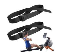 Cinghie per pedali per bicicletta, resistenti, lunghezza regolabile, 2 cinghie ellittiche per fitness, cinghie per pedali per vogatore, cinghie sotto la scrivania