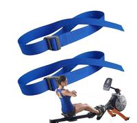Cinghie per pedali per bicicletta, resistenti, lunghezza regolabile, 2 cinghie ellittiche per fitness, cinghie per pedali per vogatore, cinghie sotto la scrivania