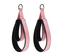 Cinghie Per Pilates - Set Di Fasce Con Impugnatura A D In Nylon Rosa Con Doppio Anello In Pile | Anello Per Allenatore Di Resistenza Del Braccio Del Piede Regolabile | Coppia Di Attrezzature Per
