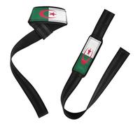 Cinghie per sollevamento pesi con bandiera nazionale dell'Algeria, 66 cm, per allenamento di potenza, per sollevamento pesi, palestra,