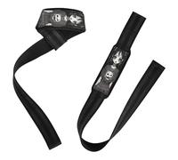 Cinghie per sollevamento pesi, stile gotico, stile anime, nere, per fitness, antiscivolo, da donna, per sollevamento pesi, bodybuilding, powerlifting, allenamento della forza