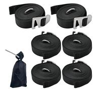 Cinghie per tende da campeggio, set di sei cinghie regolabili robuste, per tenda da sole, per tenda, barno, barca, finestra, , campeggio, esterno, camion, kayak