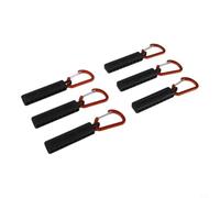 Cinghie portaoggetti per punte da trapano, 6 pezzi, 10 fori, in gomma, con clip a moschettone, per tasche di fissaggio con gambo esagonale (nero)