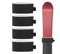 Cinghie portasci, cinghie di fissaggio da sci, cinghie per supporto da sci, 4 supporti per bastoni, bende da sci regolabili, cinghia di trasporto per un facile trasporto, cinghia da snowboard