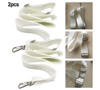 Cinghie Rete Tennis Regolabili 2pz per Regolazione Altezza con Fibbia Acciaio