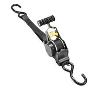 Cinghie retrattili a cricchetto accessori esterni automobilistici | Cinghia a cricchetto per letto camion con staffa rinforzata a vite per moto, ATV, attrezzature da prato, rimorchi da carico