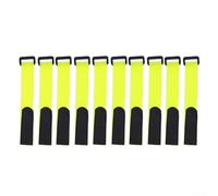 Cinghie riutilizzabili per canna da pesca, fascette fermacavi in nylon, regolabili, organizer per pesca, gestione multiuso per pesca all'aperto (giallo)