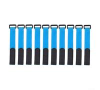 Cinghie riutilizzabili per canna da pesca, fascette fermacavi in nylon, regolabili, organizer per pesca, gestione multiuso per pesca all'aperto (blu)