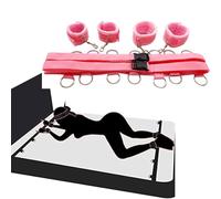 Cinghie sportive adatte a coppie o principianti, regolabili, rosa, con chiusure a più anelli