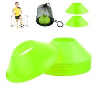 Cini di calcio 25 pezzi da 25 pezzi piccoli coni di calcio portatili per allenamento addensare l'allenamento di basket con buca e maglia per un piccolo percorso di ostacolo di base per lo sport, ve