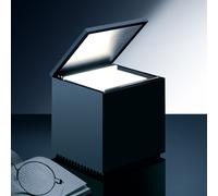 Cuboluce Wireless Nero Lucido Lamp. LED 3W 206lm 2700K Batteria Litio 8h 5VDC USB-B/microusb