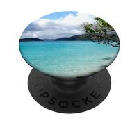 Cinnamon Bay Beach, St. John, Isole Vergini Americane PopSockets PopGrip Adesivo