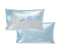 Cinnamoroll Beauty, federa reversibile in raso setoso, confezione da 2, 50 x 76 cm, per capelli e pelle, prodotto con licenza ufficiale, di Franco Collectibles