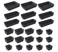 Cinnani Organizer Cassetti 24 Pezzi, 4 Taglie Organizzatore Cassetti in Feltro, Organizer Cassetto da Scrivania, Scatole Stoccaggio Cassetti Contenitori Cassetti per Trucco, Ufficio, Cucina, Bagno