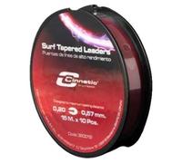 CINNETIC - Surf Taper Leader 10 x 15, Colore: Rosso, Taglia 0.18 - 0.574 mm