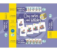 Cinq cartes, une histoire: Des histoires courtes et amusantes à raconter. Spiel mit 2x 100 Spielkarten, Würfel und Spielanleitung