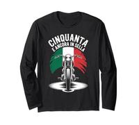 Cinquant’Anni Uomo Moto Motociclista Cinquanta Maglia a Manica