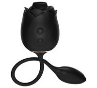 Fifty Shades of Grey Dark Blushing Rose Clitoral Suction & Vibrating Egg Black