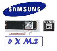 Cinque 5 x HD SOLID STATE SSD M.2 Samsung 256GB PCIe BULK NVMe 5 unità M.2