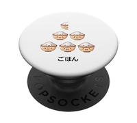 Cinque ciotole e mezzo di riso. Altri giochi di parole giapponesi. PopSockets PopGrip Adesivo