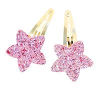 Cinque clip per capelli a forma di stella, per tutte le età, non fermaglio laterale, forcina per capelli scintillanti, per bambini e donne, 2 pezzi