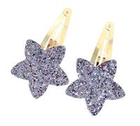 Cinque clip per capelli a forma di stella, per tutte le età, non fermaglio laterale, forcina per capelli scintillanti, per bambini e donne, 2 pezzi