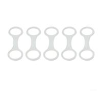 Cinque clip per maschera da snorkeling in silicone elastico per fissare le cinghie della maschera subacquea ai tubi di respirazione, diametro 27 mm (bianco)