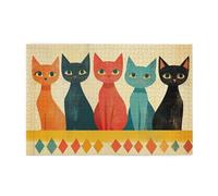Cinque Colori Gatti 1000 Pezzo Jigsaw Puzzle Per Adulti Puzzle In Legno Per Adulti Regali Home Decor