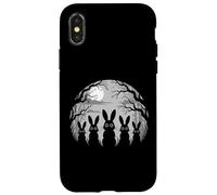 Cinque Coniglietti Nella Foresta Al Chiaro Di Luna Notte Custodia per iPhone X/XS