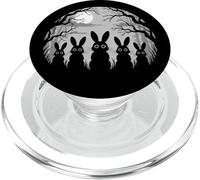 Cinque Coniglietti Nella Foresta Al Chiaro Di Luna Notte PopSockets PopGrip per MagSafe