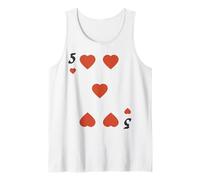 Cinque di Cuori Mazzo di Carte Halloween Costume Gruppo Canotta