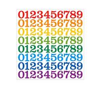 Cinque Fogli Di Adesivi Con Numeri Da 1 Pollice for Cassette Postali - Cartelli Con Indirizzo for Case, Tre Colori, 80 Cifre for Foglio for Lettere Personalizzate Da Decorare(Colorful,15pcs)