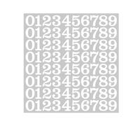 Cinque Fogli Di Adesivi Con Numeri Da 1 Pollice for Cassette Postali - Cartelli Con Indirizzo for Case, Tre Colori, 80 Cifre for Foglio for Lettere Personalizzate Da Decorare(White,15pcs)