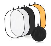 Cinque in Nailon Riflettore Fotografico per Luce Diffusa Pieghevole | Set da 1, Struttura Pop Up, per Esterni e Servizi Maternità, Utile su Volti e Ritratto