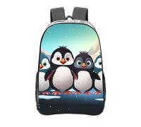 Cinque simpatici pinguini trasparente zaino resistente in PVC trasparente grande borsa trasparente per viaggi di lavoro