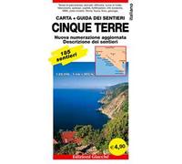 Cinque Terre. Carta. Guida dei sentieri. 185 sentieri, scala 1:25.000