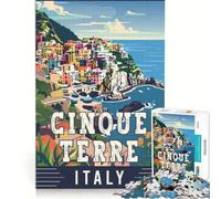 Cinque Terre in Italy Puzzle da 1000 pezzi | 38x26cm Migliora la memoria Allena la mente e le mani Regali per amici e familiari
