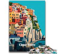 Cinque Terre Italia Poster Puzzle per Adolescenti 1000 Puzzle, per 14+ Allena il Tuo Cervello e le Tue Mani Gioco di Natale Regali 1000 pezzi (50x75cm)