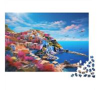 Cinque Terre Jigsaw Puzzle 1000pcs (75x50cm) Adulti Bellissimo Isola Puzzle Gioco EduGattoivo Decorazioni Per La Casa