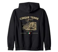 Cinque Terre Liguria Bandiera Italia Riviera Felpa con Cappuccio
