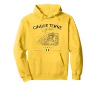 Cinque Terre Liguria Bandiera Italia Riviera Felpa con Cappuccio