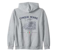 Cinque Terre Liguria Bandiera Italia Riviera Felpa con Cappuccio