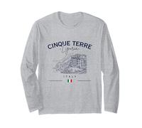 Cinque Terre Liguria Bandiera Italia Riviera Maglia a Manica